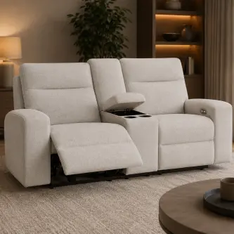 Asiento reclinable doble gris claro's photo #1