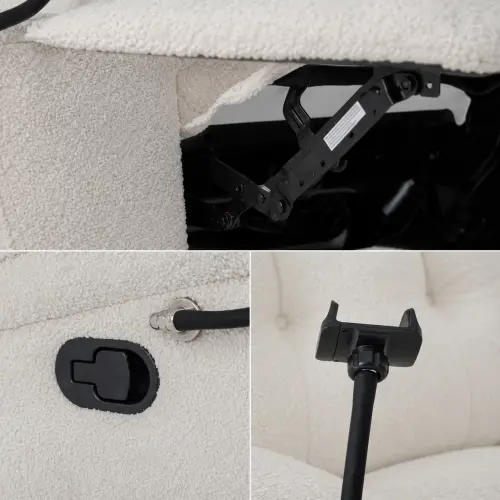 Asiento reclinable de damasco blanco marfil's photo #4