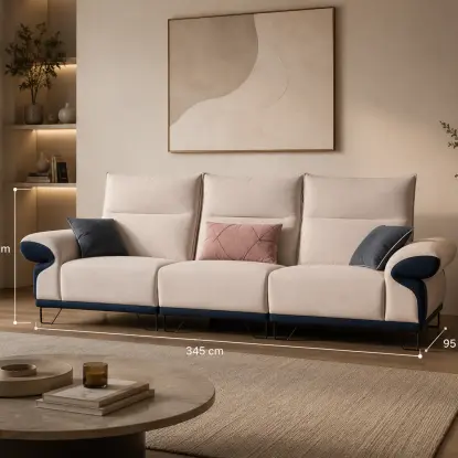 sofa  3 plazas  gris claro's photo #1